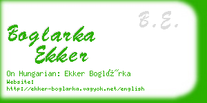 boglarka ekker business card